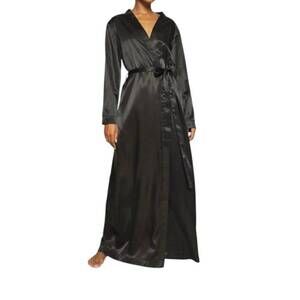 NEW OW COLLECTION katrina kimono duster robe in black